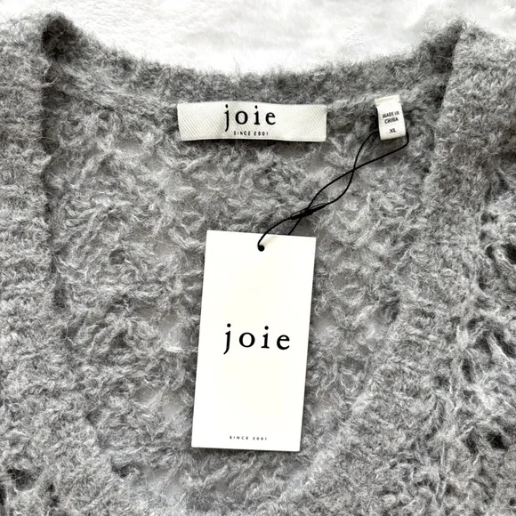 JOIE Despoina Gray Long Sleeve Alpaca Wool Blend Sweater--NWT—XL - Picture 10 of 16